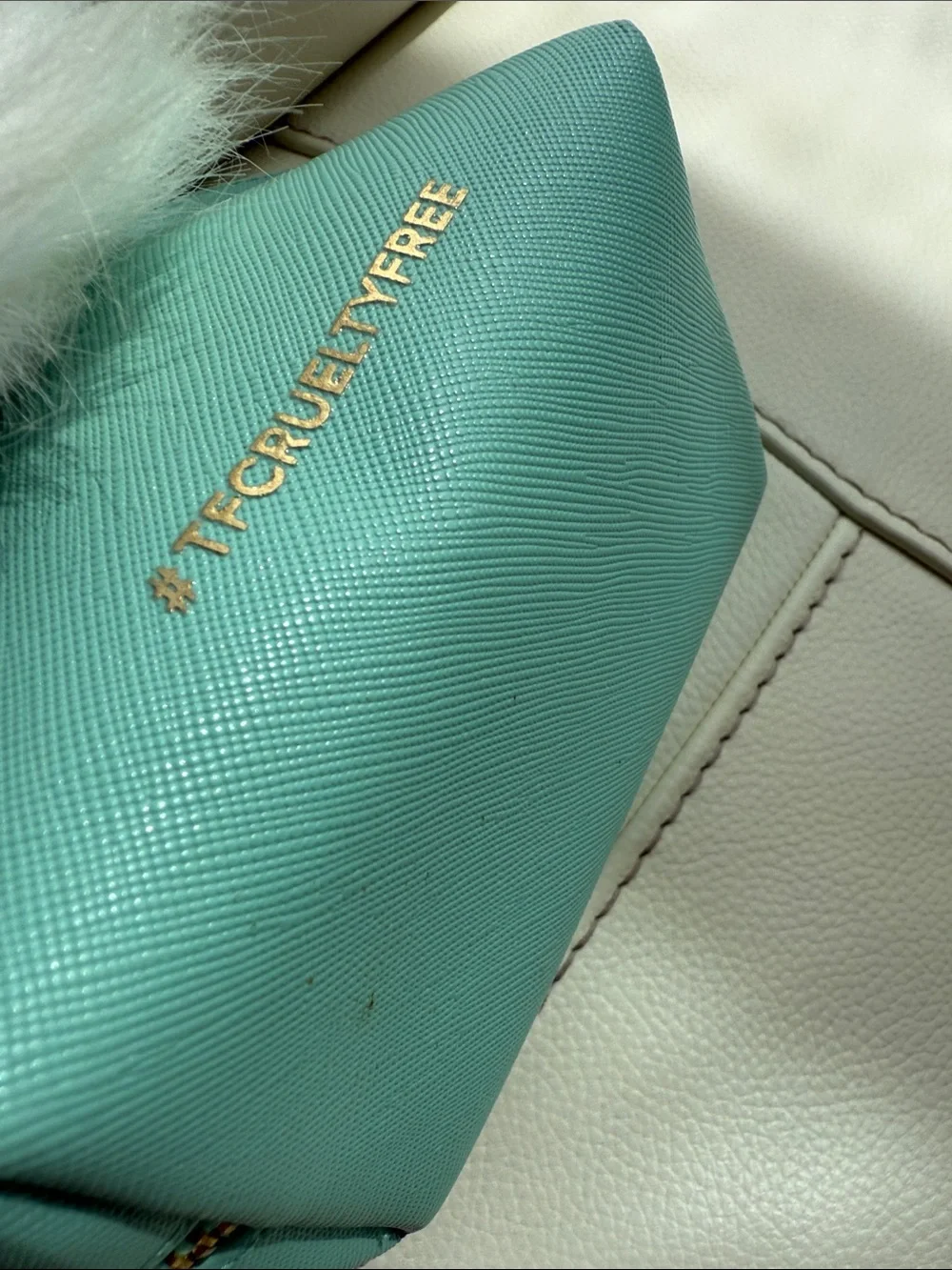 Too Faced Teal Cool‎ Not Cruel Bunny Makeup Bag